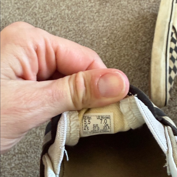 Vans Black and White Checkerboard Slip-Ons - Picture 7 of 7